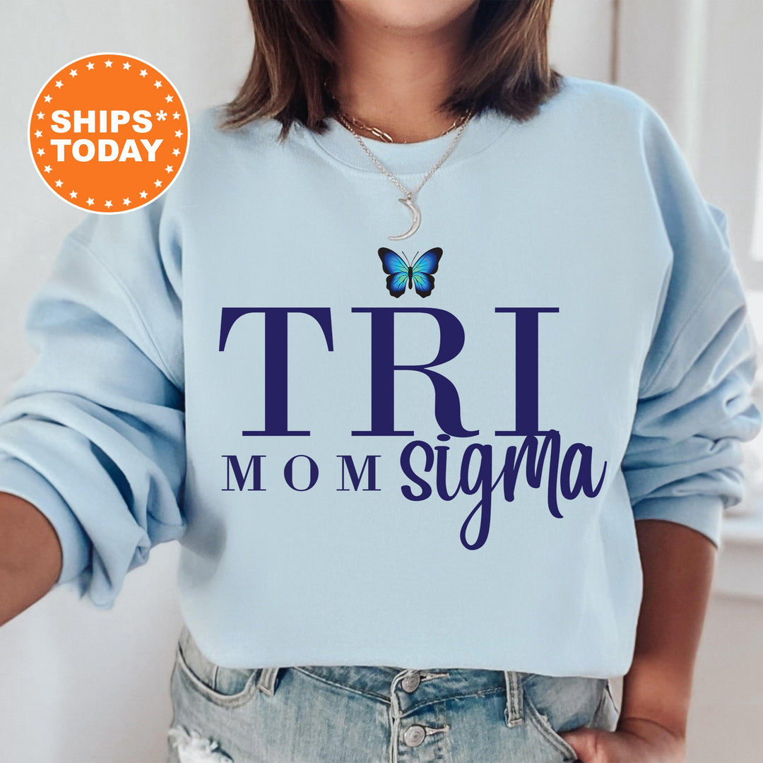 Sigma Sigma Sigma Butterfly Mom Sorority Sweatshirt | Tri Sigma Mom Sweatshirt | Sorority Mom | Big Little Family | Gifts For Mom