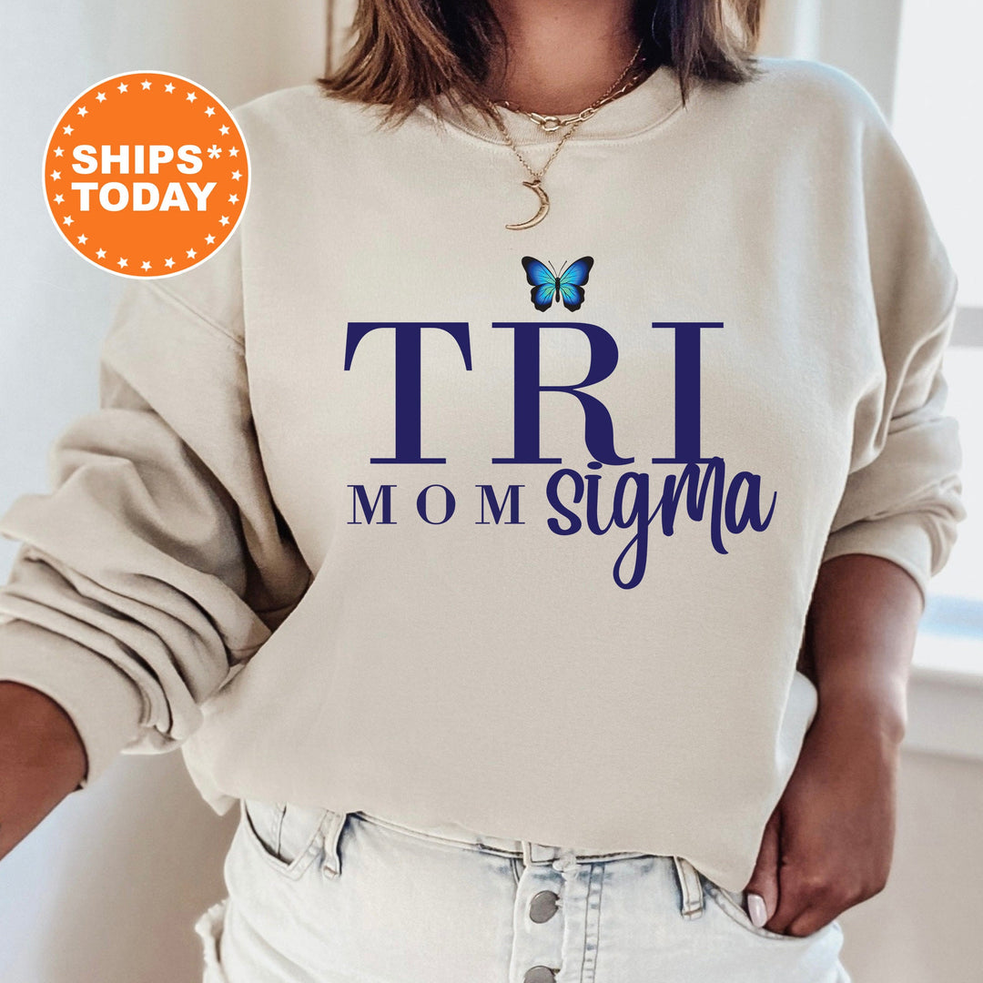 Sigma Sigma Sigma Butterfly Mom Sorority Sweatshirt | Tri Sigma Mom Sweatshirt | Sorority Mom | Big Little Family | Gifts For Mom