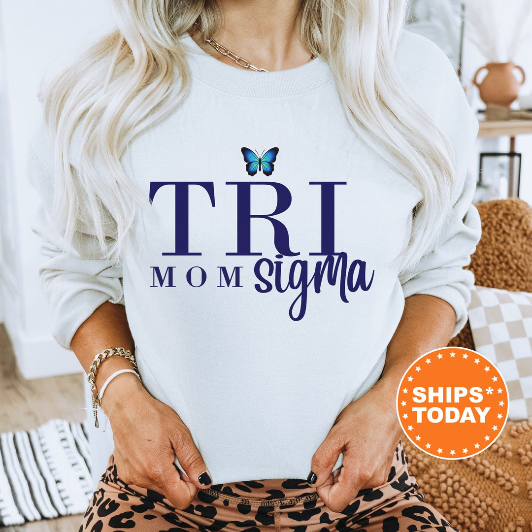 Sigma Sigma Sigma Butterfly Mom Sorority Sweatshirt | Tri Sigma Mom Sweatshirt | Sorority Mom | Big Little Family | Gifts For Mom