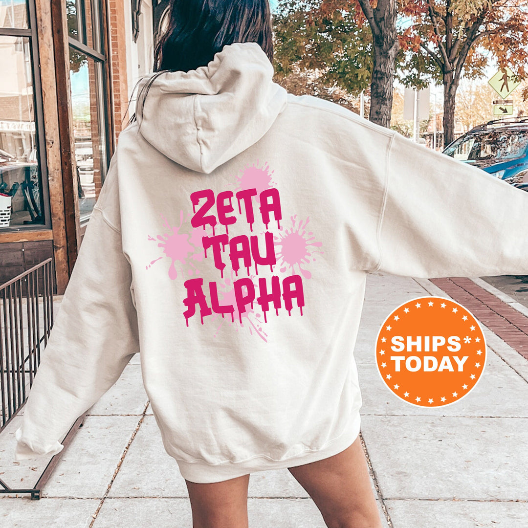 Zeta Tau Alpha Painty Sorority Sweatshirt | ZETA Sorority Hoodie | Greek Apparel | Big Little Sorority | Trendy Sorority Sweatshirt _ 9984g