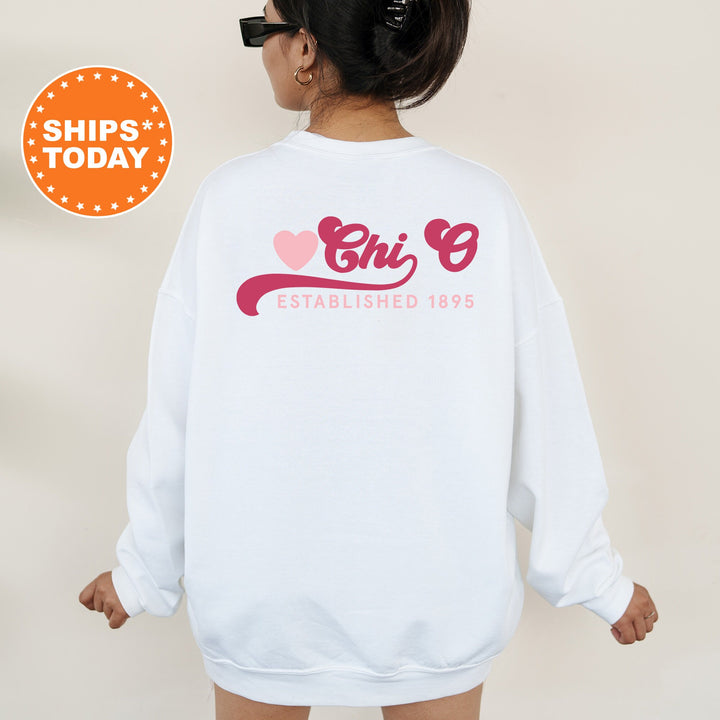 Chi Omega Heart Haven Sorority Sweatshirt | Chi Omega Hoodie | Chi O Sweatshirt | Big Little Gift | Sorority Reveal | Greek Apparel