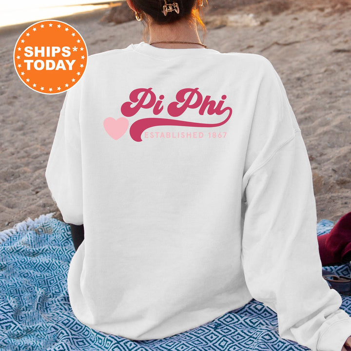 Pi Beta Phi Heart Haven Sorority Sweatshirt | Pi Beta Phi Hoodie | Pi Phi Sweatshirt | Sorority Letters | Big Little Reveal Gift