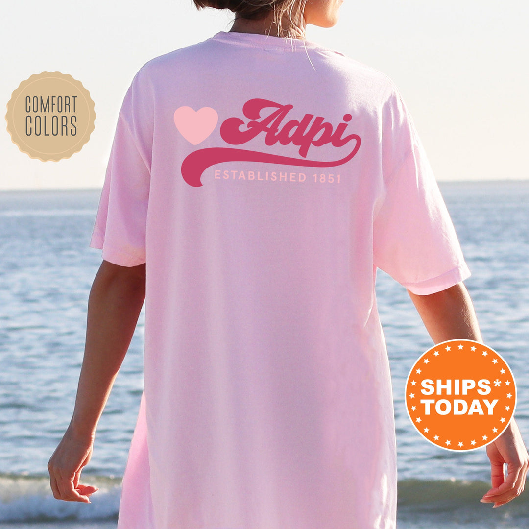 Alpha Delta Pi Heart Haven Sorority T-Shirt | Sorority Gift | Big Little Reveal Shirt | ADPi Comfort Colors Shirt | Sorority Gift _ 13529g