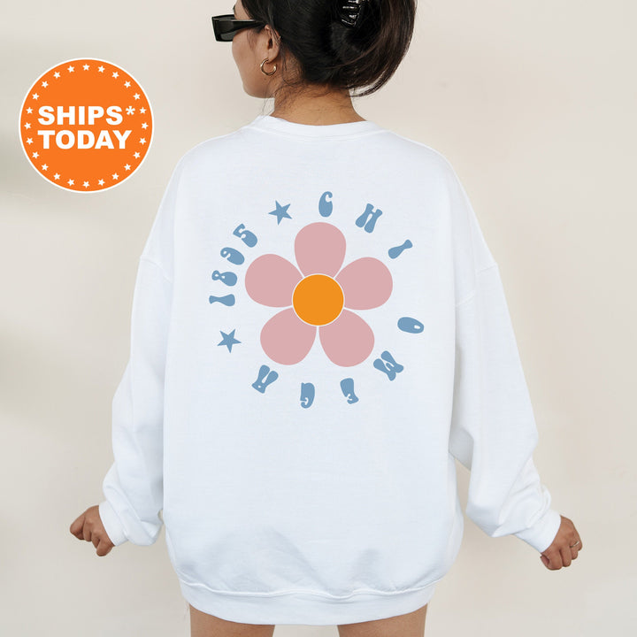 Chi Omega Petal Print Sorority Sweatshirt | Chi Omega Sweatshirt | Chi O Sorority Hoodie | Sorority Merch | Big Little Reveal Gift