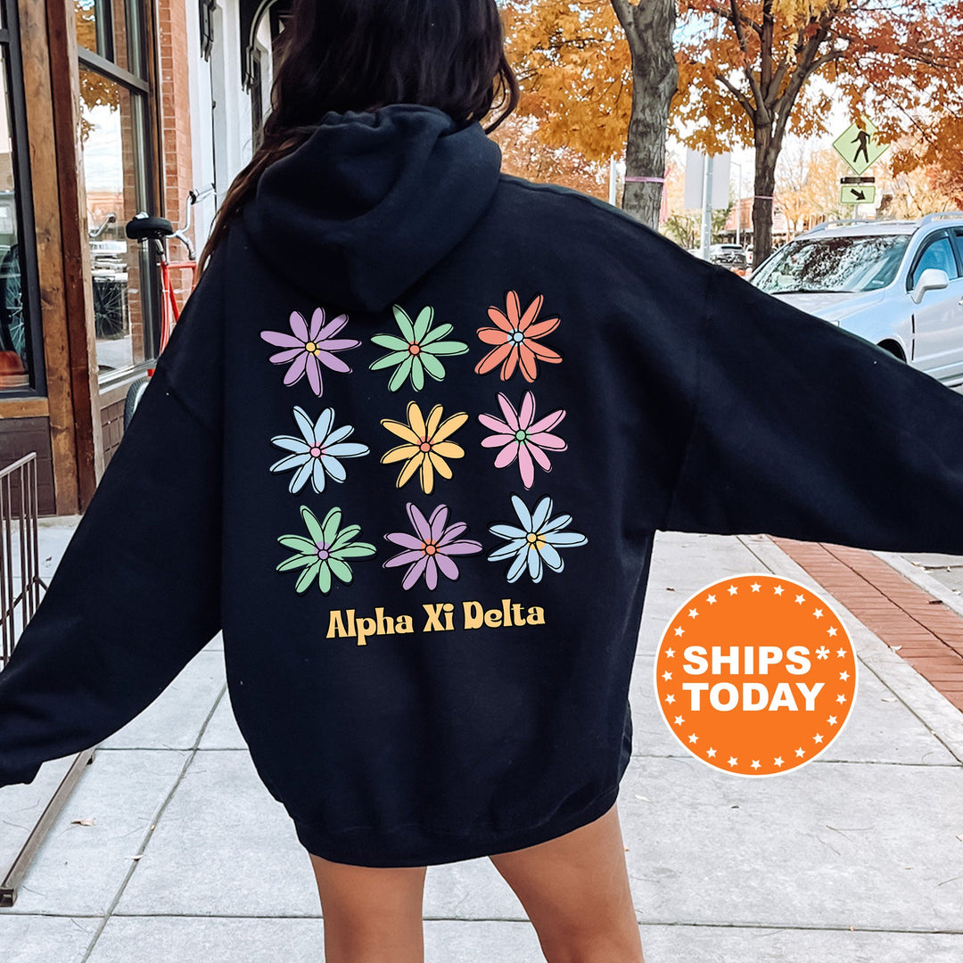 Alpha Xi Delta Flower Fashion Sorority Sweatshirt | Alpha Xi Delta Sweatshirt | AXID Big Little | Sorority Hoodie | Greek Apparel