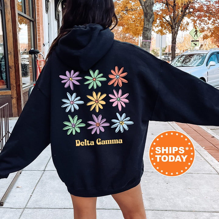 Delta Gamma Flower Fashion Sorority Sweatshirt | Dee Gee Sorority Hoodie | Delta Gamma Sweatshirt | Big Little | Sorority Apparel