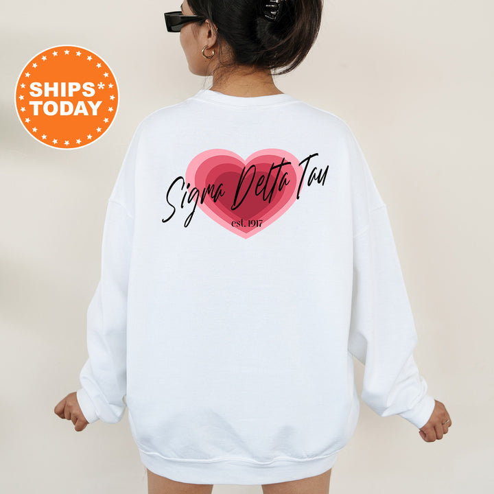 Sigma Delta Tau Heart Beats Sorority Sweatshirt | Sigma Delta Tau Hoodie | SIG DELT Sweatshirt | Sorority Gifts | Big Little Reveal