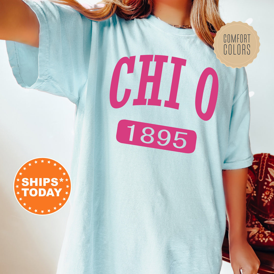 Chi Omega Pink Baseball Comfort Colors Sorority T-Shirt | Chi O Comfort Colors Shirt | Chi Omega Gameday Shirt | Sorority Gifts _ 5243g
