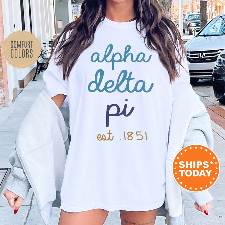 Alpha Delta Pi The Blues Sorority T-Shirt | ADPI Sorority Reveal | College Greek Apparel | Big Little Sorority Shirts | Comfort Colors Tee _ 8269g