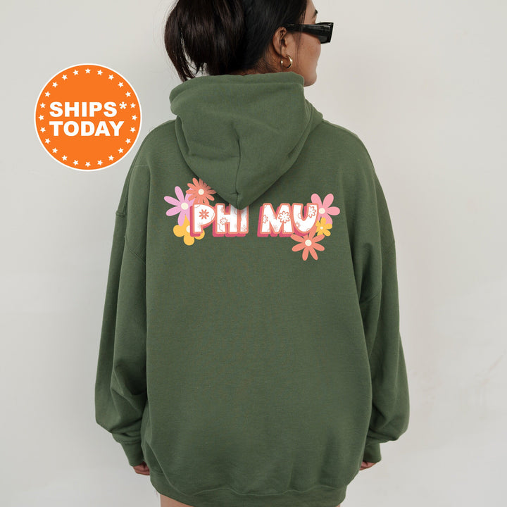 Phi Mu Allure Sorority Sweatshirt | Phi Mu Floral Sweatshirt | Phi Mu Sorority Merch | Big Little Gift | College Greek Apparel _ 14244g