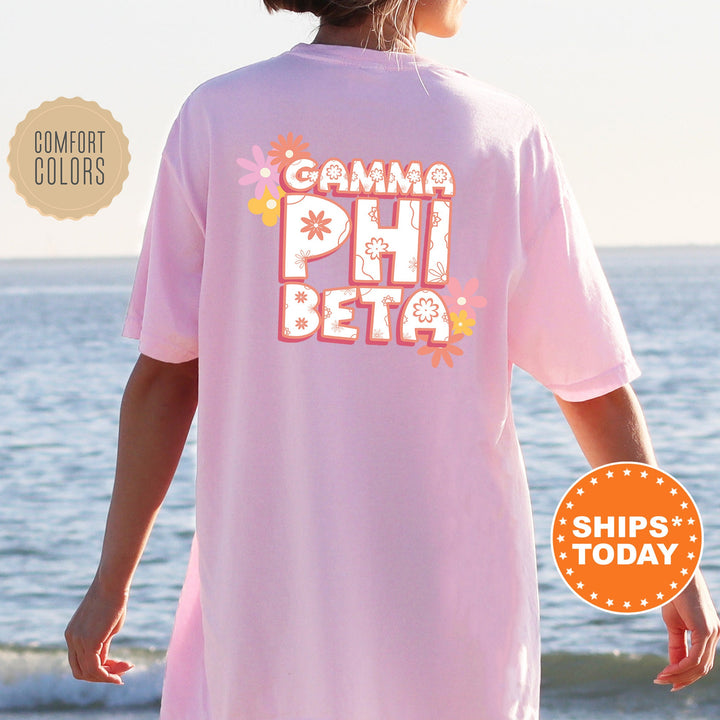 Gamma Phi Beta Allure Sorority T-Shirt | Gamma Phi Comfort Colors Shirt | GPHI Floral Shirt | Big Little Sorority | Sorority Apparel _ 14240g