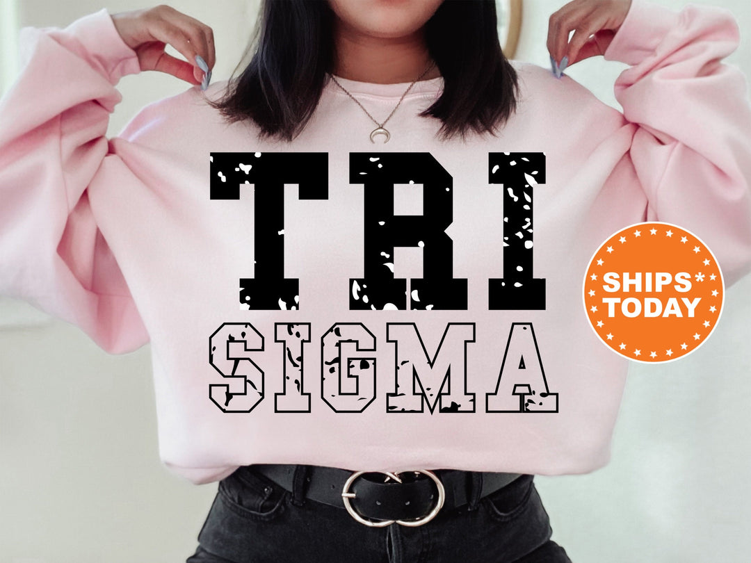 Sigma Sigma Sigma Twin Dotted Sorority Sweatshirt | Tri Sigma Greek Sweatshirt | Sorority Apparel | Big Little Gift | Sorority Merch _ 7303g