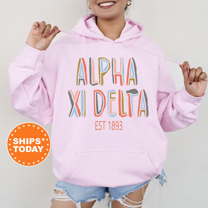 Alpha Xi Delta Olivia Sorority Sweatshirt | Alpha Xi Greek Apparel | AXID Hoodie | Sorority Reveal | Sorority Gifts For Little