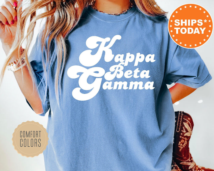 Kappa Beta Gamma 80's Disco Sorority T-Shirt | Big Little Reveal Shirt | Comfort Colors Shirt | Custom Greek Apparel _ 8484g