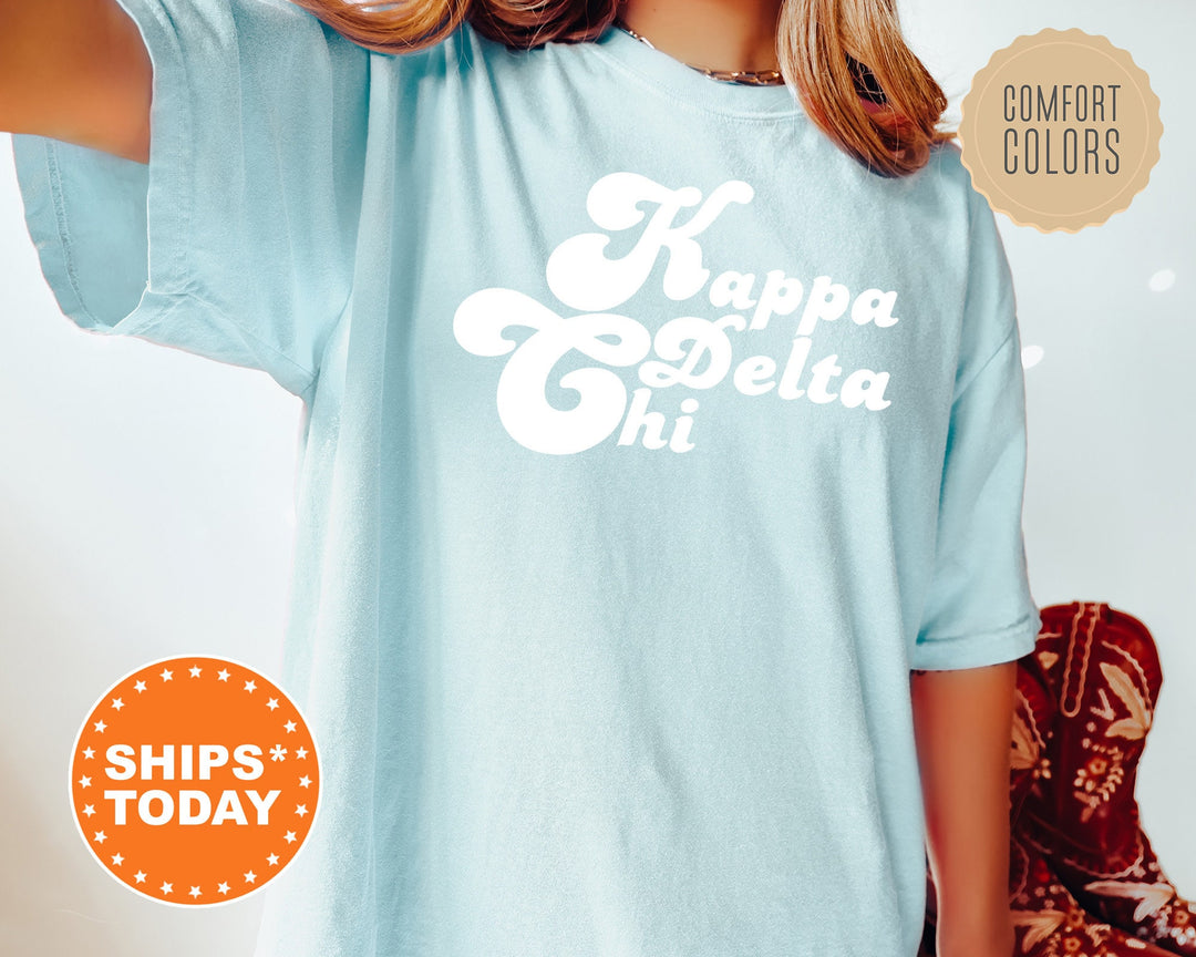 Kappa Delta Chi 80's Disco Sorority T-Shirt | K-D Chi Comfort Colors Shirt | Big Little Shirt | Custom Greek Apparel _ 8485g
