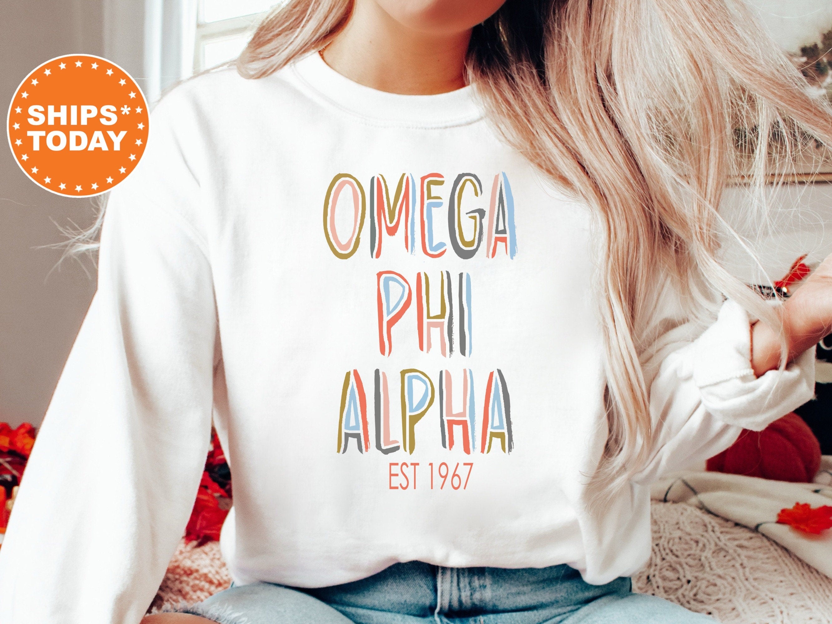 Omega Phi Alpha Cooper Sorority Sweatshirt OPhiA Sorority Hoodie Sorority Apparel Big Little Reveal College Greek Apparel 8673g