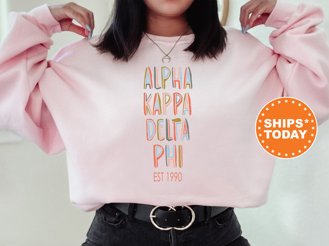 Alpha Kappa Delta Phi Cooper Sorority Sweatshirt | aKDPhi Sorority Hoodie | Sorority Apparel | Big Little Reveal | College Apparel _ 8666g