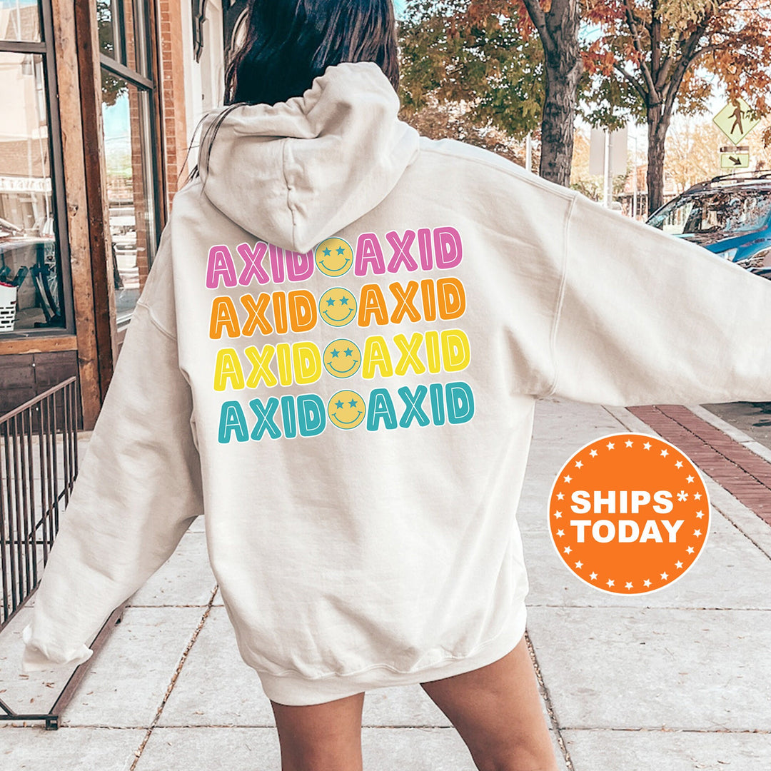 Alpha Xi Delta Colorful Smiley Sorority Sweatshirt | AXID Hoodie | Sorority Merch | Sorority Gift | Big Little Gift | Greek Apparel
