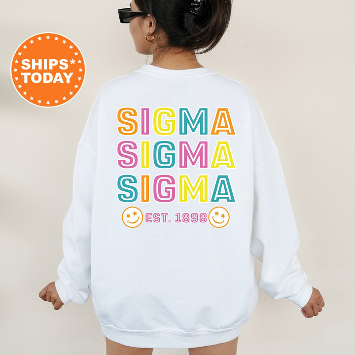 Sigma Sigma Sigma Frisky Script Sorority Sweatshirt | Tri Sigma Sweatshirt | Tri Sigma Hoodie | Greek Apparel | Big Little Gift _ 14034g
