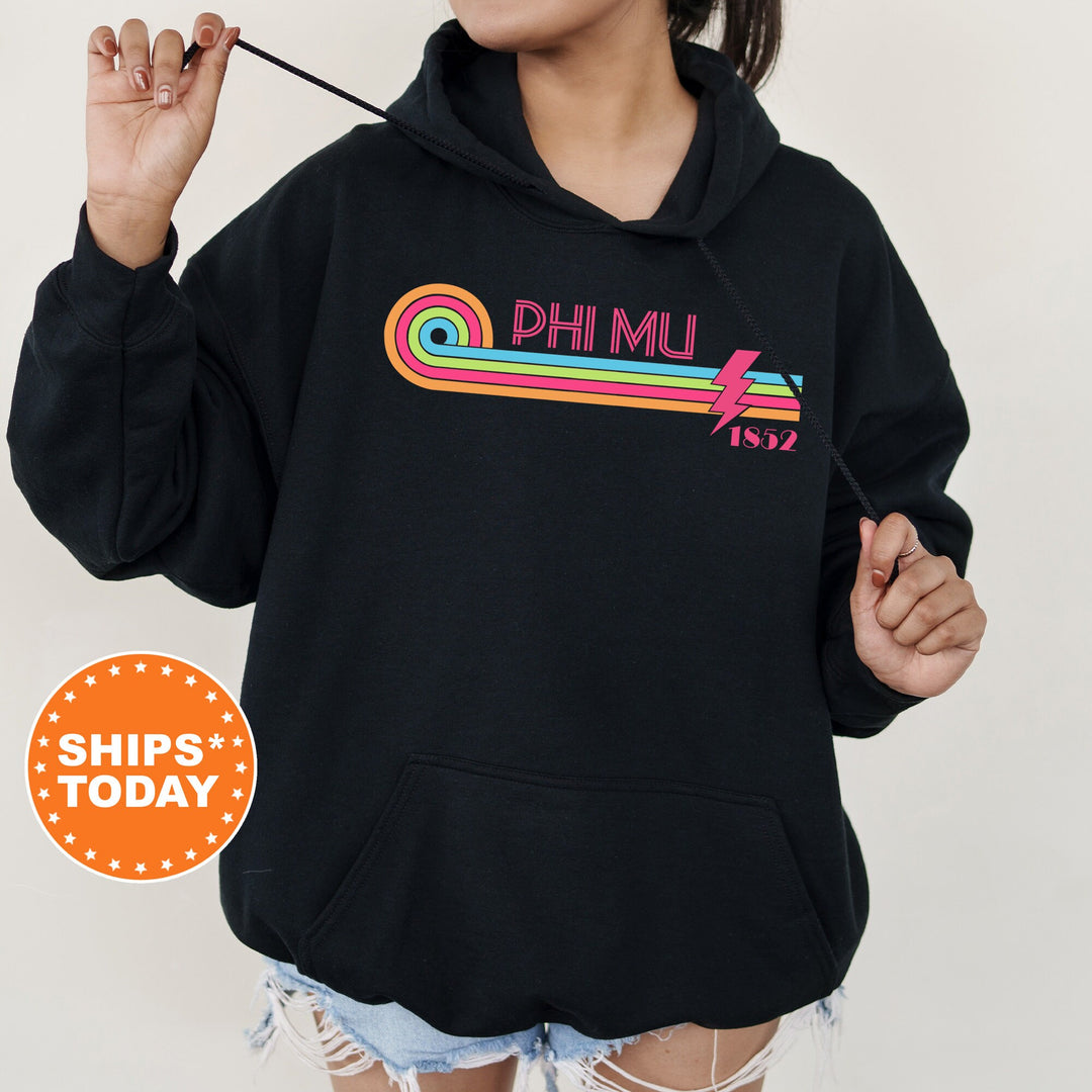 Phi Mu Retropink Sorority Sweatshirt | Phi Mu Greek Sweatshirt | Big Little Reveal | Phi Mu Sorority Gift | Trendy Sorority Apparel _ 16813g