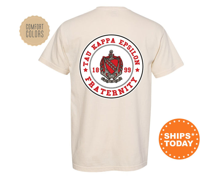 Tau Kappa Epsilon Proud Crests Fraternity T-Shirt | TKE Greek Apparel | Fraternity Crest | Fraternity Rush Shirt | Comfort Colors Tee _ 13976g