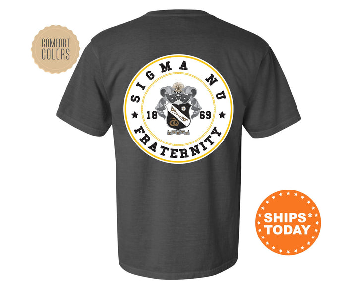 Sigma Nu Proud Crests Fraternity T-Shirt | Sigma Nu Greek Apparel | Fraternity Crest Shirt | Fraternity Rush Shirt | Comfort Colors Tee _ 13972g