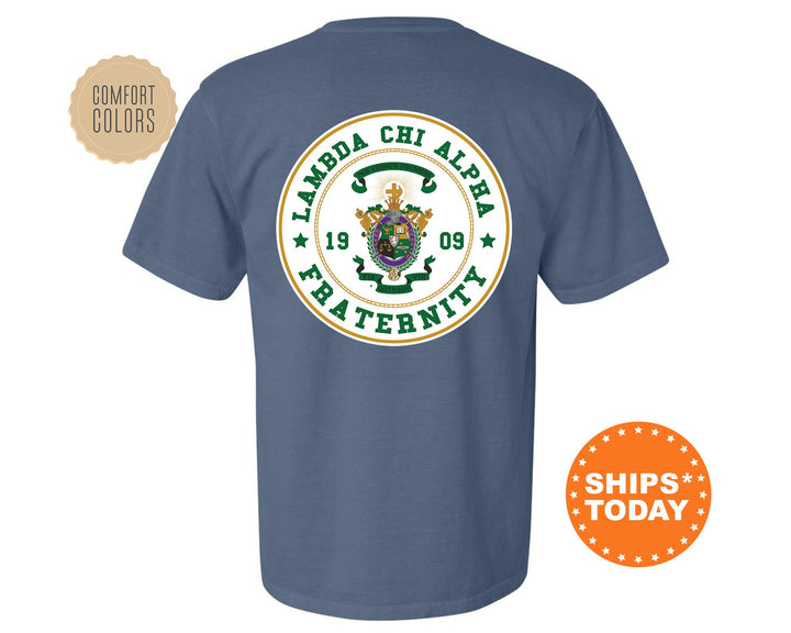 Lambda Chi Alpha Proud Crests Fraternity T-Shirt | Lambda Chi Shirt | Fraternity Crest | Fraternity Rush Shirt | Comfort Colors Tee _ 13961g