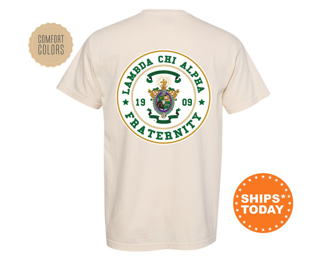 Lambda Chi Alpha Proud Crests Fraternity T-Shirt | Lambda Chi Shirt | Fraternity Crest | Fraternity Rush Shirt | Comfort Colors Tee _ 13961g