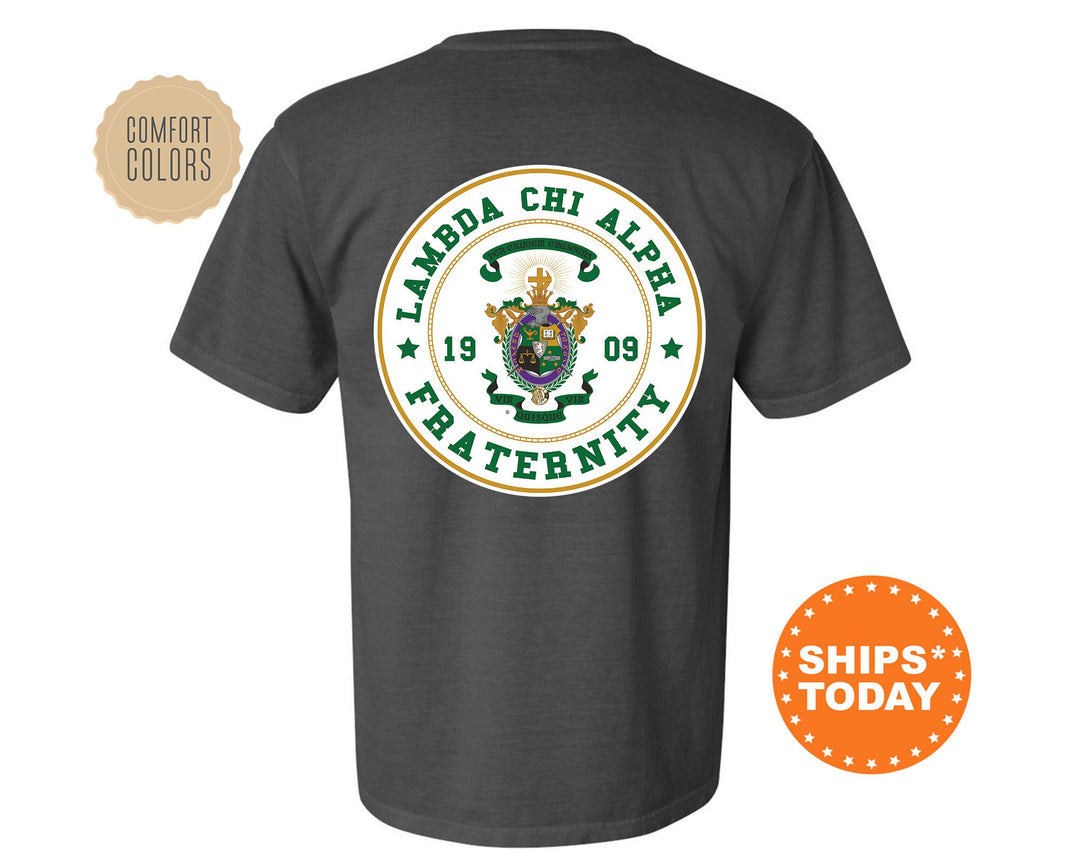 Lambda Chi Alpha Proud Crests Fraternity T-Shirt | Lambda Chi Shirt | Fraternity Crest | Fraternity Rush Shirt | Comfort Colors Tee _ 13961g