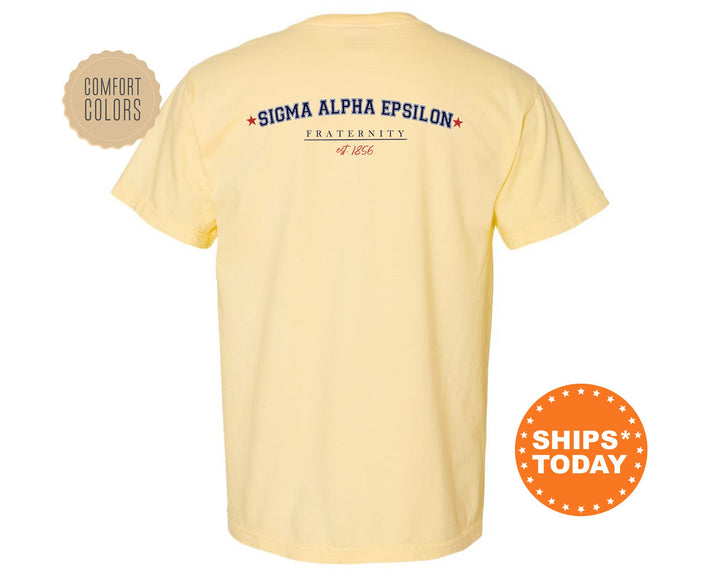 Sigma Alpha Epsilon Patriot Pledge Fraternity T-Shirt | SAE Fraternity Shirt | Fraternity Gift | Greek Life Apparel | Comfort Colors Tee _ 14136g