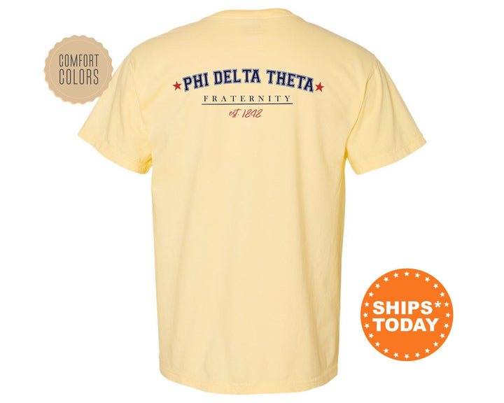 Phi Delta Theta Patriot Pledge Fraternity T-Shirt | Phi Delt Fraternity Shirt | Fraternity Gift | Greek Life Apparel | Comfort Colors Tee _ 14129g