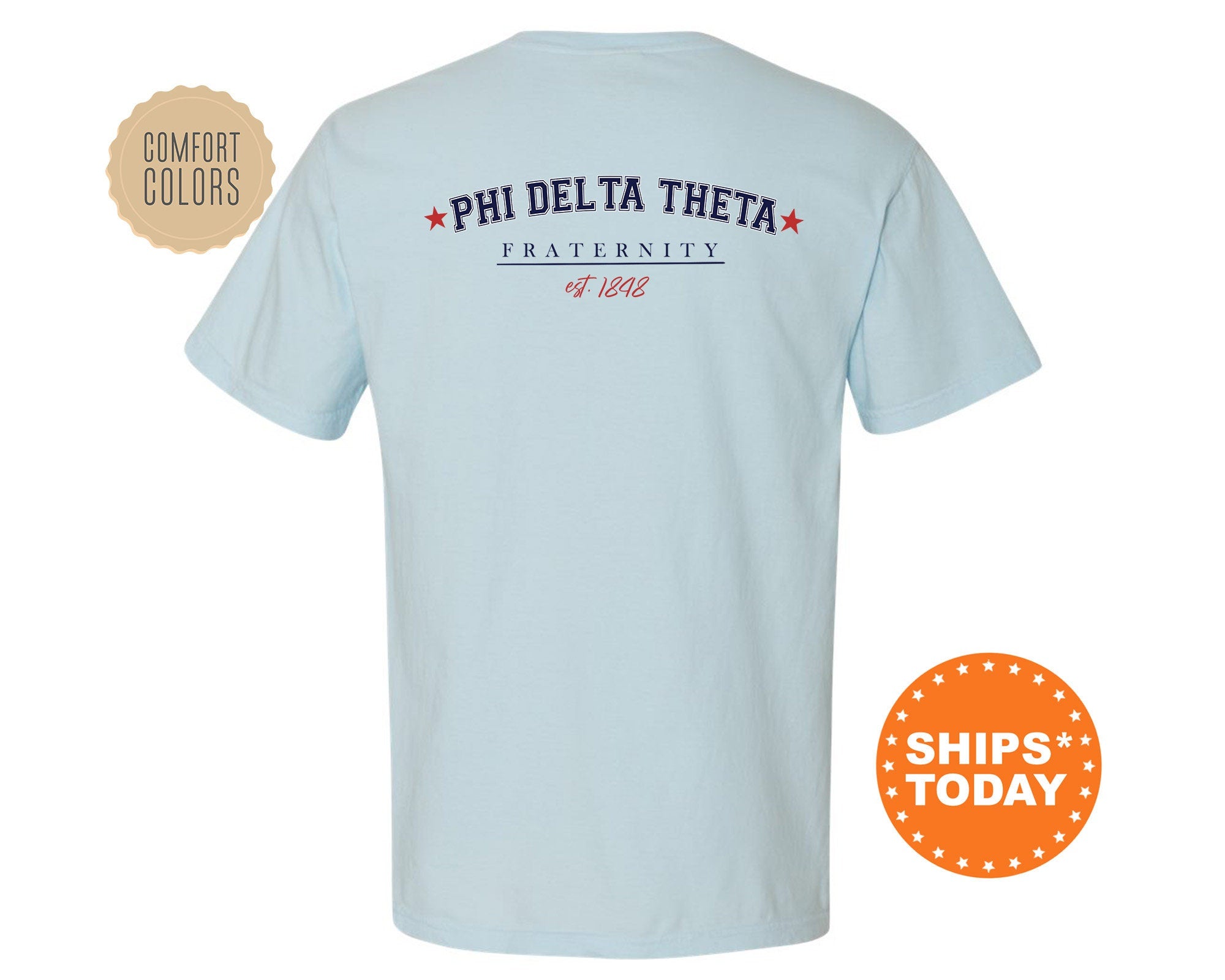 Phi Delta Theta Patriot Pledge Fraternity T-Shirt | Phi Delt Fraternity Shirt | Fraternity Gift | Greek Life Apparel | Comfort Colors Tee _ 14129g