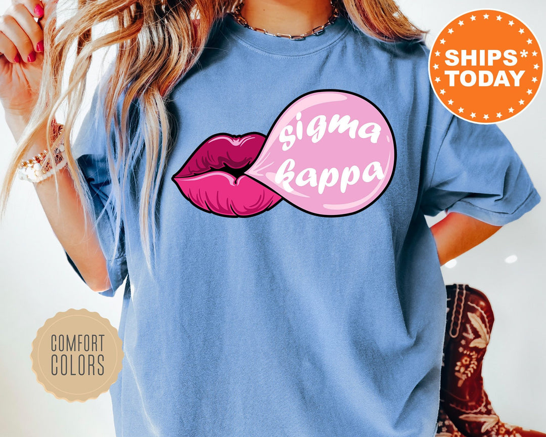 Sigma Kappa Bubble Gum Sorority T-Shirt | Sig Kap Sorority Reveal | Greek Apparel | Big Little Shirt | Sorority Merch | Comfort Colors Shirt _ 7614g