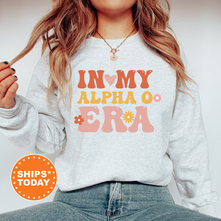 In My Alpha O Era | Alpha Omicron Pi Big Floral Sorority Sweatshirt | Sorority Apparel | Big Little Reveal | Greek Sweatshirt _ 15829g