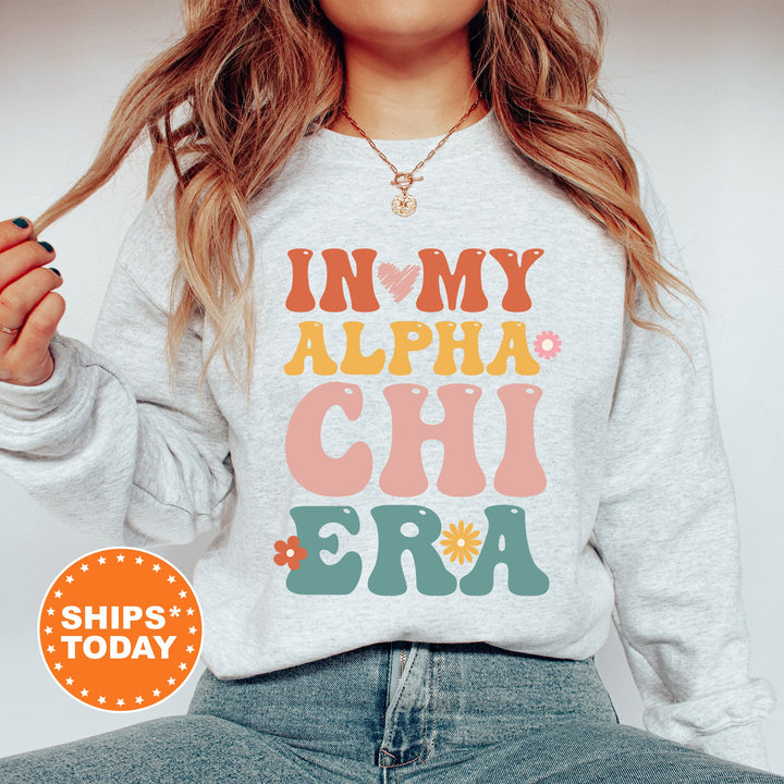 In My Alpha Chi Era | Alpha Chi Omega Big Floral Sorority Sweatshirt | Sorority Apparel | Big Little Reveal | Greek Sweatshirt _ 15825g