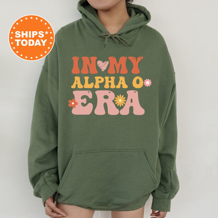 In My Alpha O Era | Alpha Omicron Pi Big Floral Sorority Sweatshirt | Sorority Apparel | Big Little Reveal | Greek Sweatshirt _ 15829g