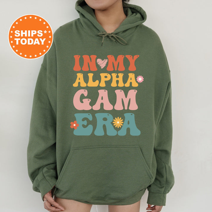 In My Alpha Gam Era | Alpha Gamma Delta Big Floral Sorority Sweatshirt | Sorority Apparel | Big Little Reveal | Greek Sweatshirt _ 15828g