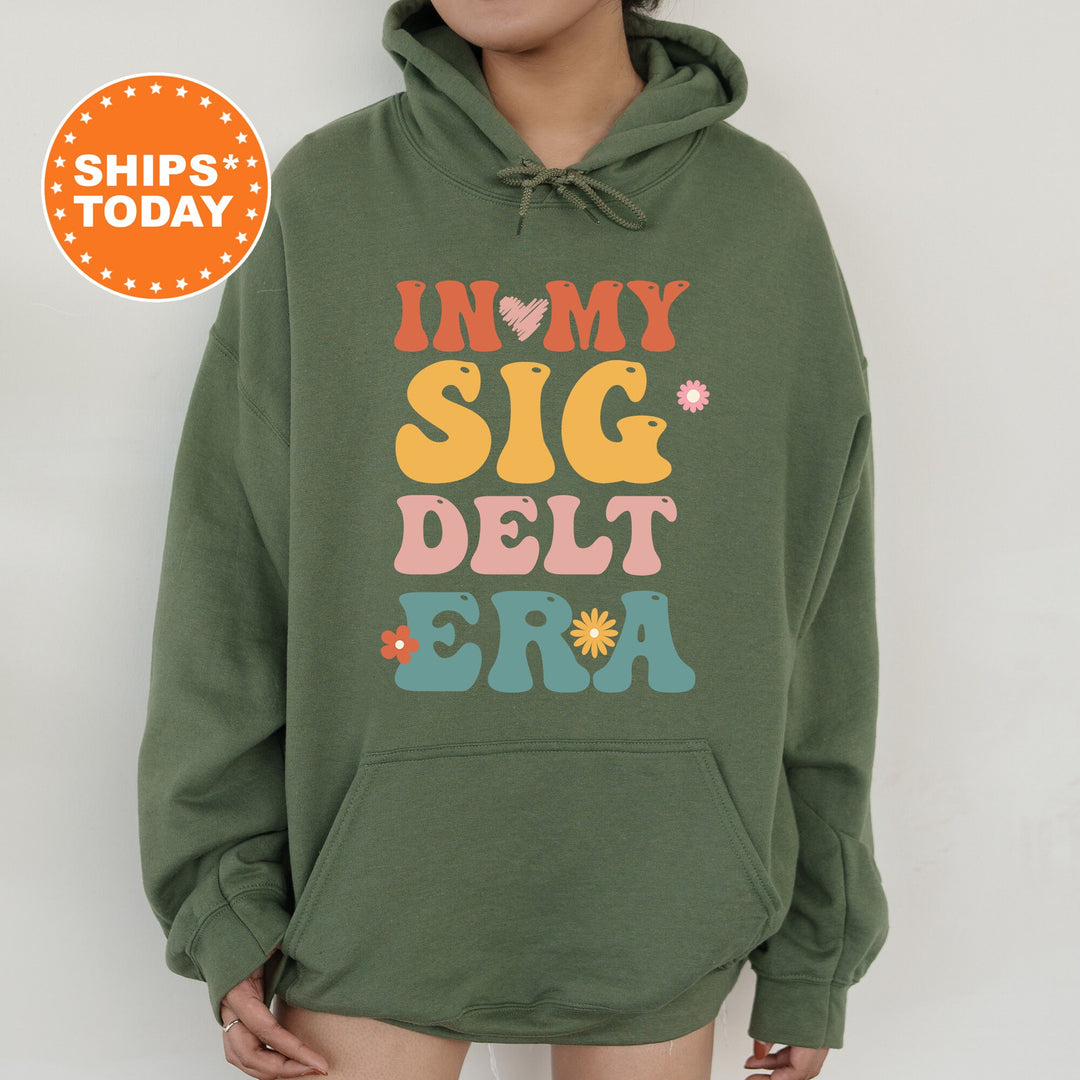 In My Sig Delt Era | Sigma Delta Tau Big Floral Sorority Sweatshirt | Sorority Apparel | Big Little Reveal | Greek Sweatshirt _ 15846g