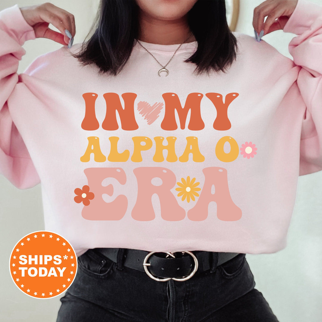 In My Alpha O Era | Alpha Omicron Pi Big Floral Sorority Sweatshirt | Sorority Apparel | Big Little Reveal | Greek Sweatshirt _ 15829g