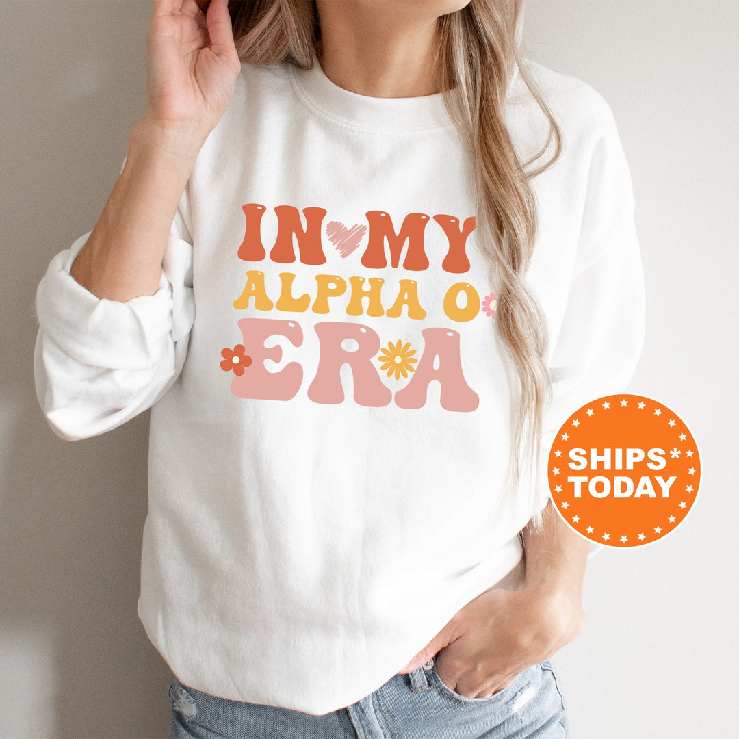 In My Alpha O Era | Alpha Omicron Pi Big Floral Sorority Sweatshirt | Sorority Apparel | Big Little Reveal | Greek Sweatshirt _ 15829g