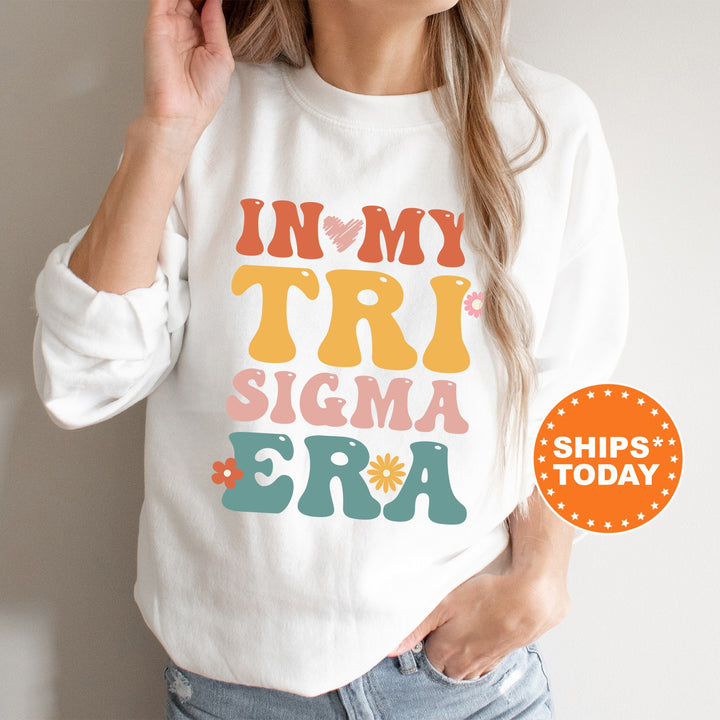 In My Tri Sigma Era | Sigma Sigma Sigma Big Floral Sorority Sweatshirt | Sorority Apparel | Big Little Reveal | Greek Sweatshirt _ 15848g