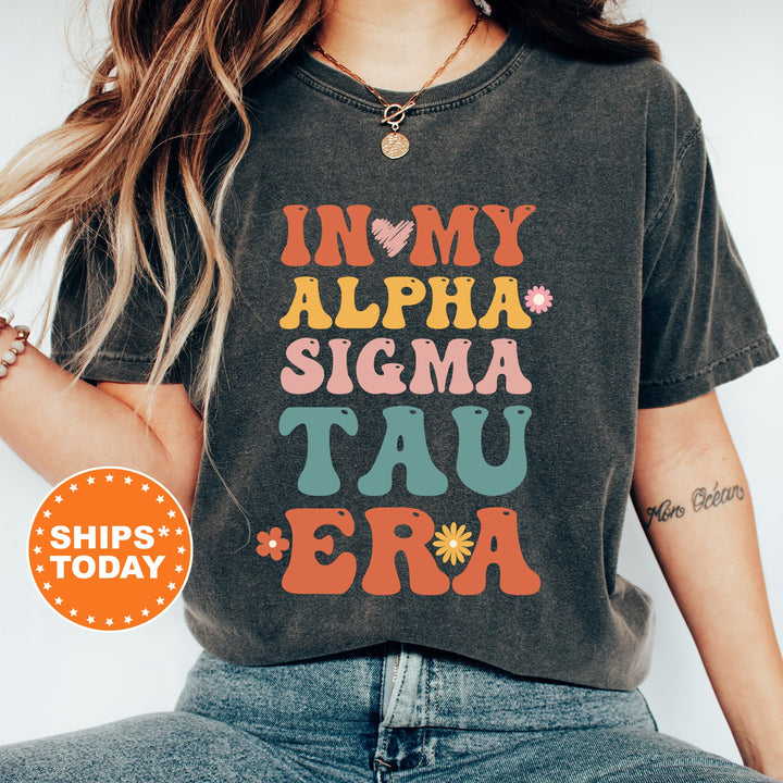 In My Alpha Sigma Tau Era Shirt | Alpha Sigma Tau Big Floral Sorority T-Shirt | Comfort Colors Shirt | Trendy Sorority Shirt _ 15832g