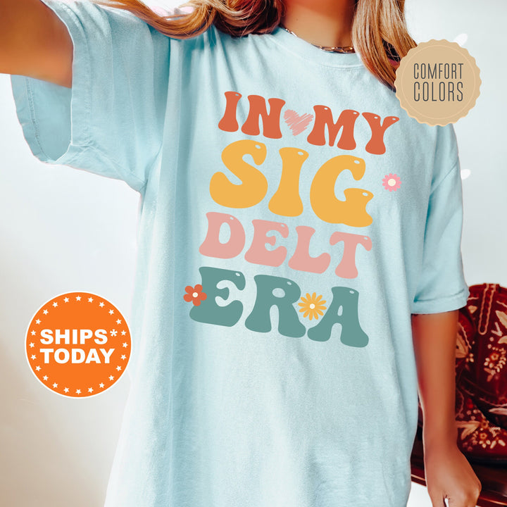 In My Sig Delt Era Shirt | Sigma Delta Tau Big Floral Sorority T-Shirt | Big Little Comfort Colors Shirt | Trendy Sorority Shirt _ 15846g