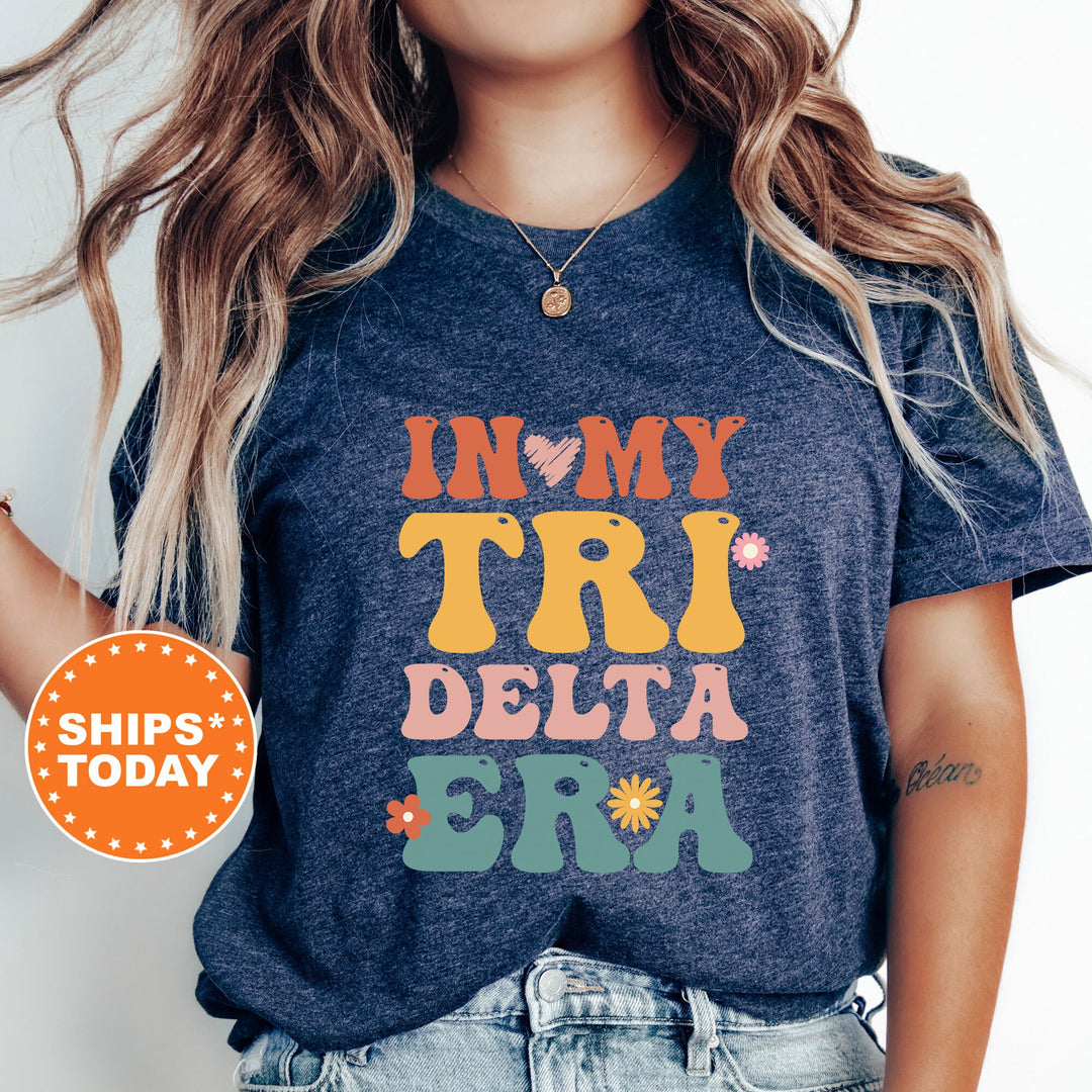 In My Tri Delta Era Shirt | Delta Delta Delta Big Floral Sorority T-Shirt | Big Little Comfort Colors Shirt | Trendy Sorority Shirt _ 15835g