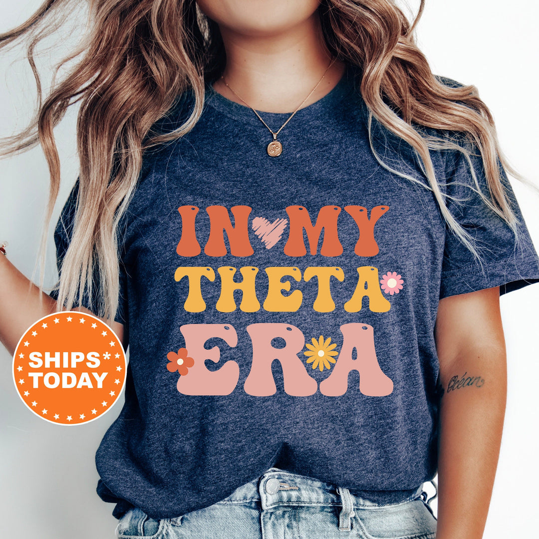 In My THETA Era Shirt | Kappa Alpha Theta Big Floral Sorority T-Shirt | Big Little Comfort Colors Shirt | Trendy Sorority Shirt _ 15840g