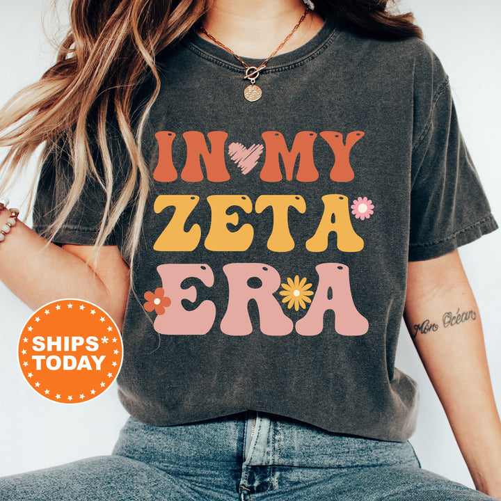 In My ZETA Era Shirt | Zeta Tau Alpha Big Floral Sorority T-Shirt | Big Little Comfort Colors Shirt | Trendy Sorority Shirt _ 15850g