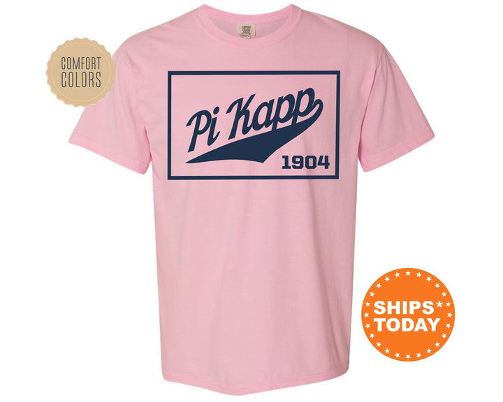 Pi Kappa Phi Baseball Boxed Comfort Colors Fraternity T-Shirt | Pi Kapp Greek Apparel | Game Day Shirt | Fraternity Rush Shirt _ 5973g
