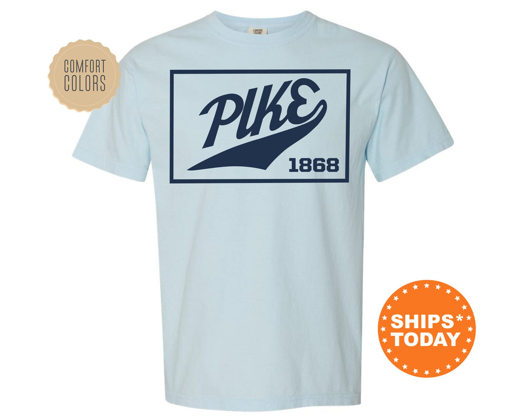 Pi Kappa Alpha Baseball Boxed Comfort Colors Fraternity T-Shirt | PIKE Greek Apparel | Game Day Shirt | Fraternity Rush Shirt _ 5972g