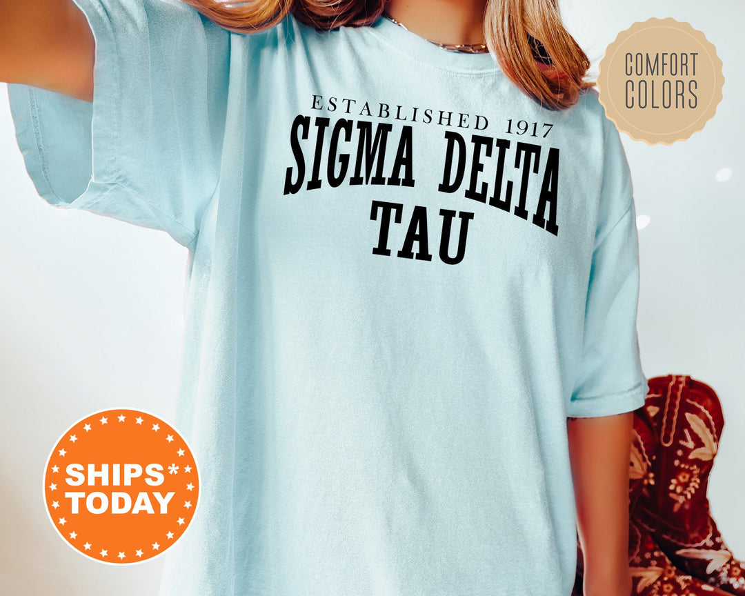 Sigma Delta Tau Founding Sorority T-Shirt | Sig Delt Comfort Colors Shirt | Big Little Reveal Shirt | Custom Greek Apparel _ 5463g
