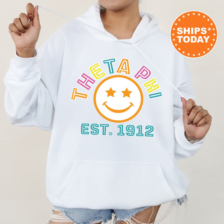 Theta Phi Alpha Cheerful Sorority Sweatshirt | Theta Phi Sorority Merch | Big Little Gift | Greek Sweatshirt | Custom Greek Apparel _ 16871g